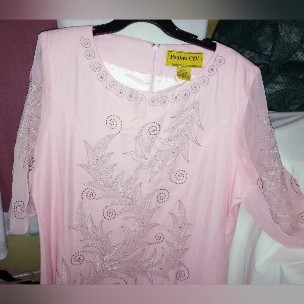Beautiful Pink dress with embroidery